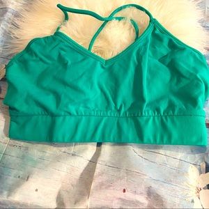 Fabletics green sports bra SzM